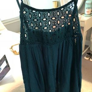 Emerald green cut out tank top!!
